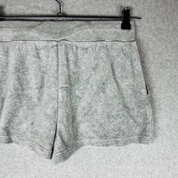 Juicy Couture Womans Sz Small Grey Powder Heather Velour Shorts NWT - Picture 8 of 8